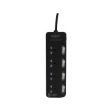 ปลั๊กไฟ Anitech TIS 2200W 4 Socket 4 Switch 3M H3634 Black