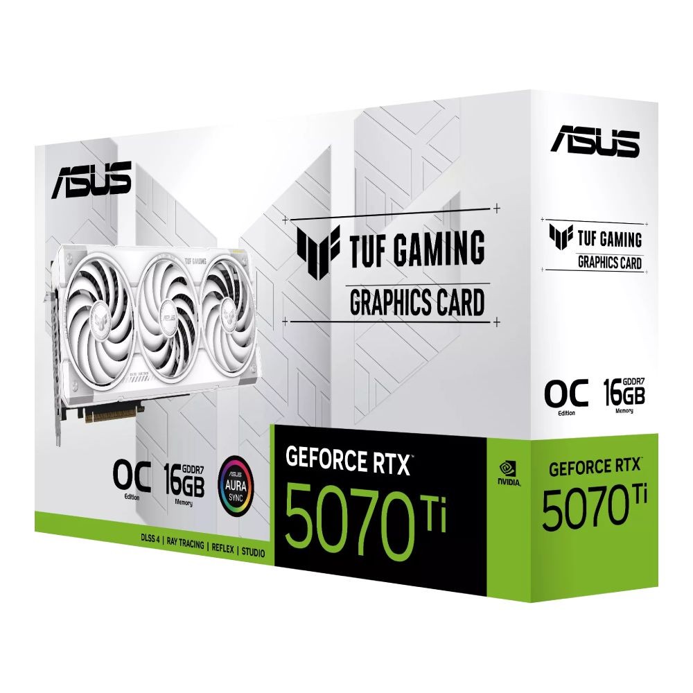 การ์ดจอ ASUS TUF Gaming GeForce RTX 5070 Ti 16GB GDDR7 White OC Edition