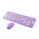 เมาส์และคีย์บอร์ดไร้สาย MOFii Wireless Mouse + Keyboard Silent Lollipop Mixed Purple (TH/EN)