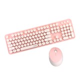 เมาส์และคีย์บอร์ดไร้สาย MOFii Wireless Mouse + Keyboard Sweet Pink