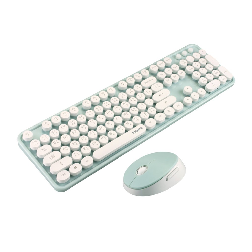 เมาส์และคีย์บอร์ดไร้สาย MOFii Wireless Mouse + Keyboard Sweet Green