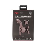 ที่วางโทรศัพท์ในรถ FOX 2-in-1 Dashboard Mount Magnetic & Universal Clamp Holder (AP-4823) Black
