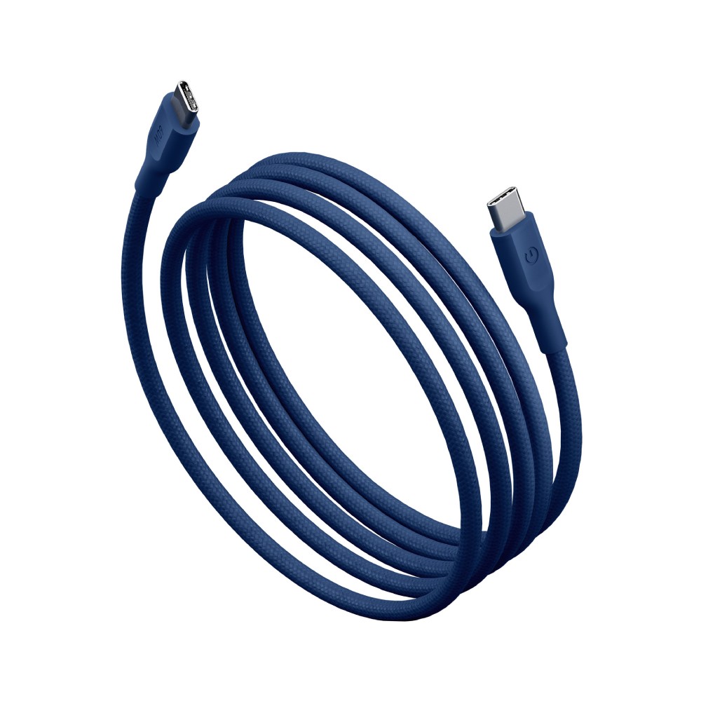 สายชาร์จ ENERGEA USB-C to USB-C 60W 480Mbps 1.5M FLOW Indigo Blue