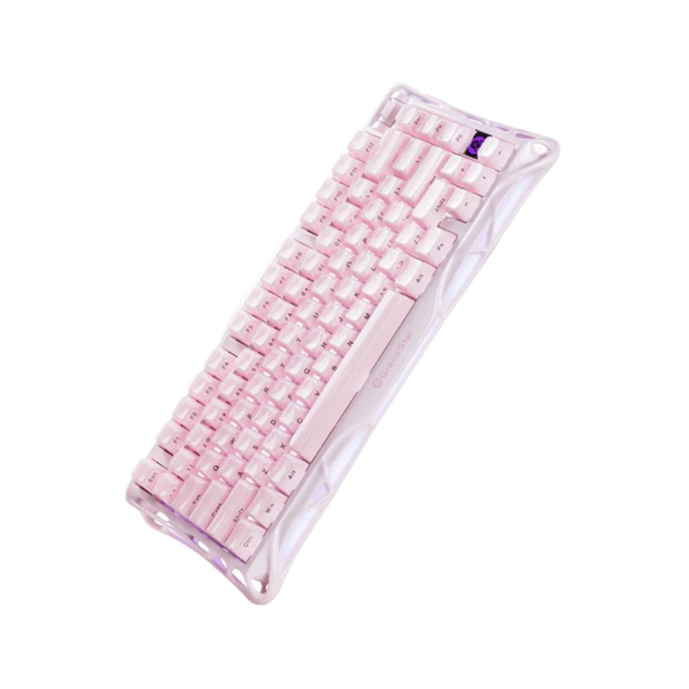 คีย์บอร์ดเกมมิ่ง GravaStar Wireless Mercury K1 Sakura Pink