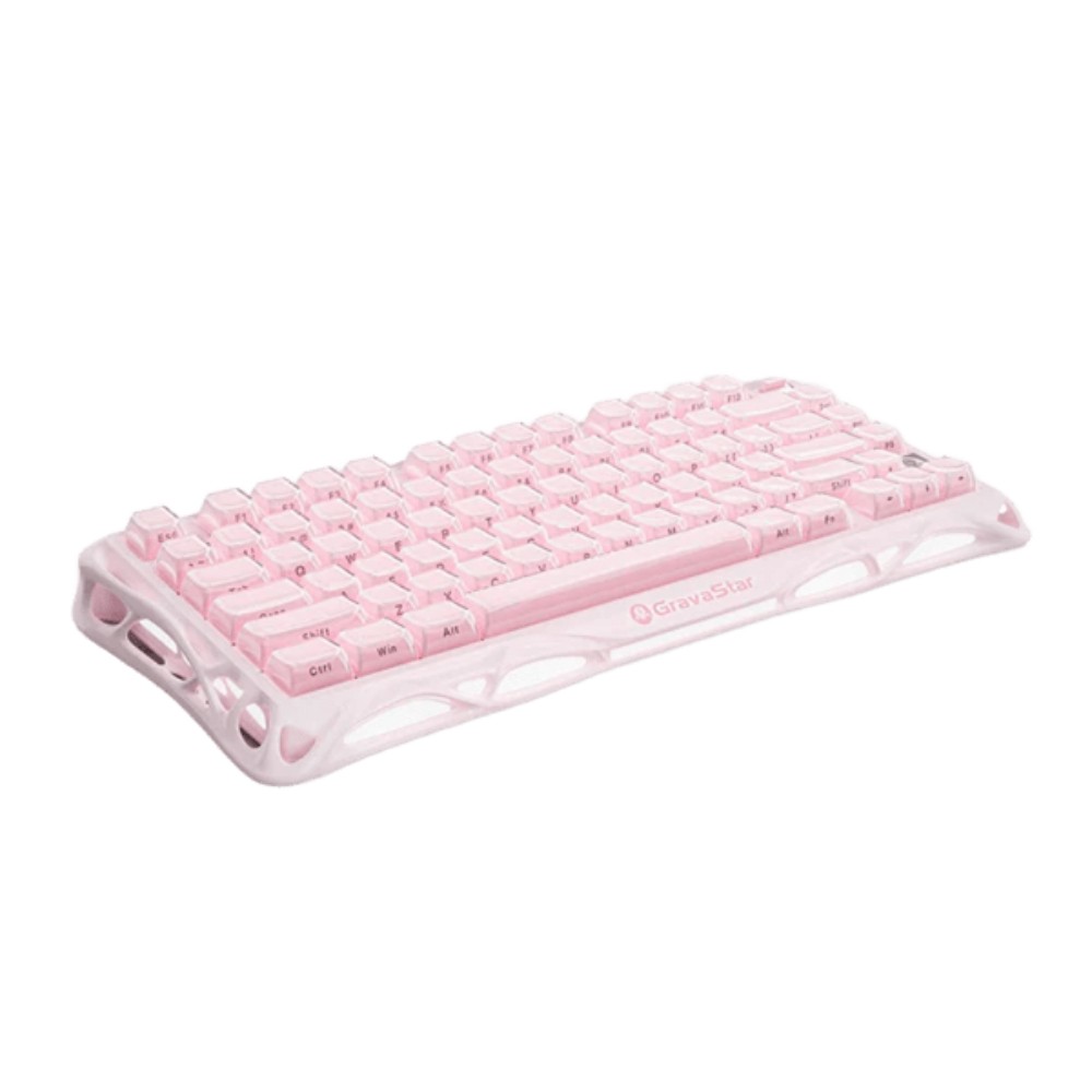 คีย์บอร์ดเกมมิ่ง GravaStar Wireless Mercury K1 Sakura Pink