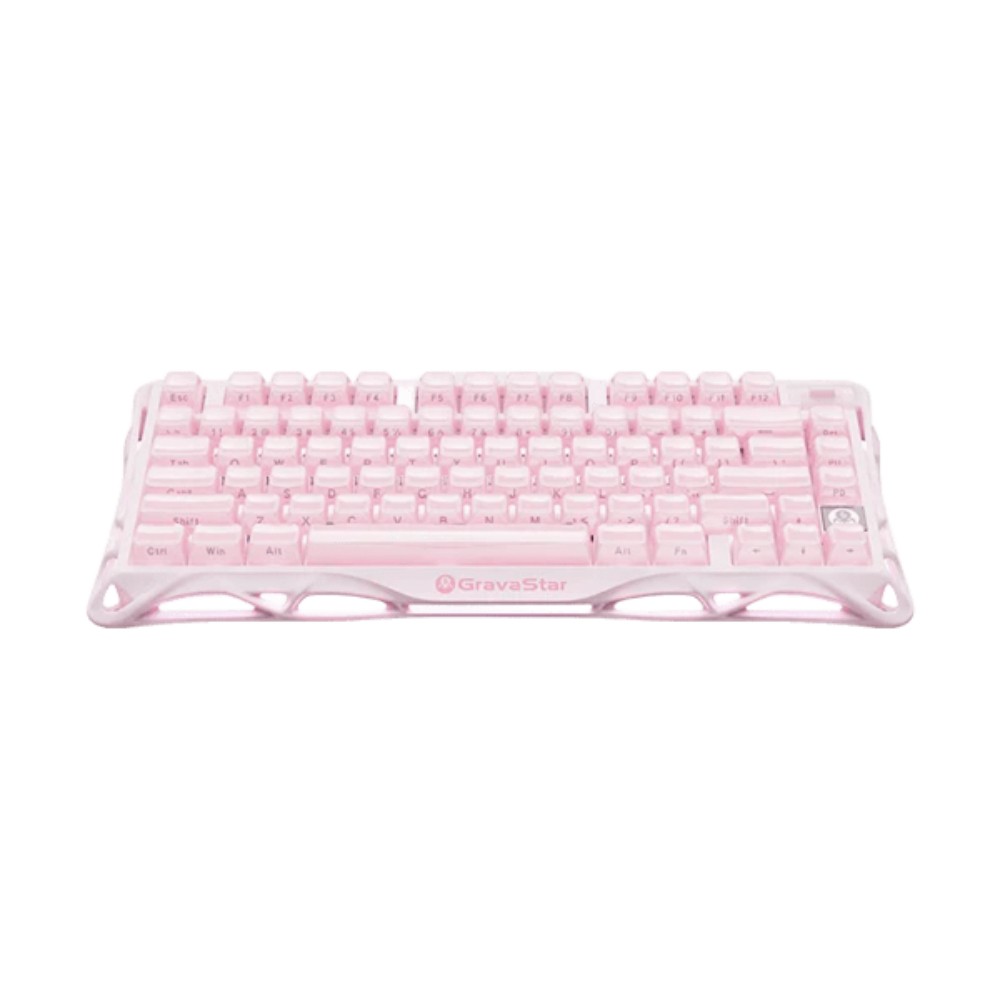 คีย์บอร์ดเกมมิ่ง GravaStar Wireless Mercury K1 Sakura Pink