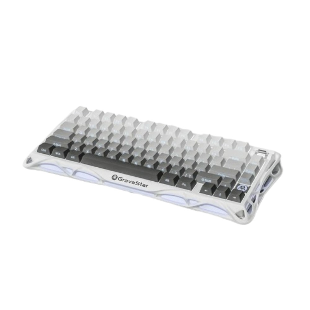 คีย์บอร์ดเกมมิ่ง GravaStar Wireless Mercury K1 White