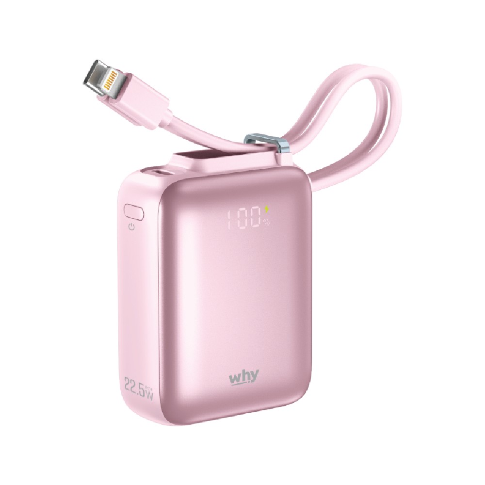 พาวเวอร์แบงค์ WHY 10000 mAh PD22.5W PB-120E Pocket Pink (CCC)
