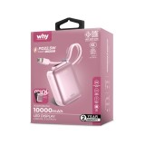 พาวเวอร์แบงค์ WHY 10000 mAh PD22.5W PB-120E Pocket Pink (CCC)