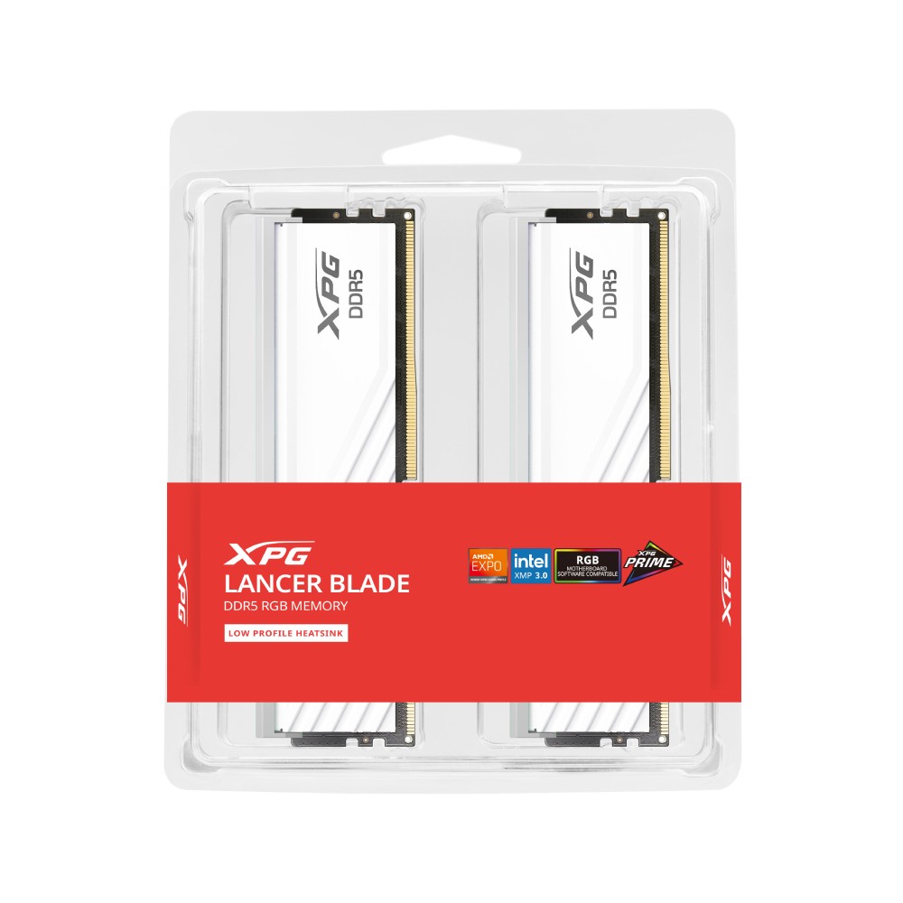 แรมพีซี ADATA XPG LancerBlade RGB DDR5 32GB/6000MHz.(2x16GB) CL48 - White (AX5U6000C4816G-DTLABRWH)