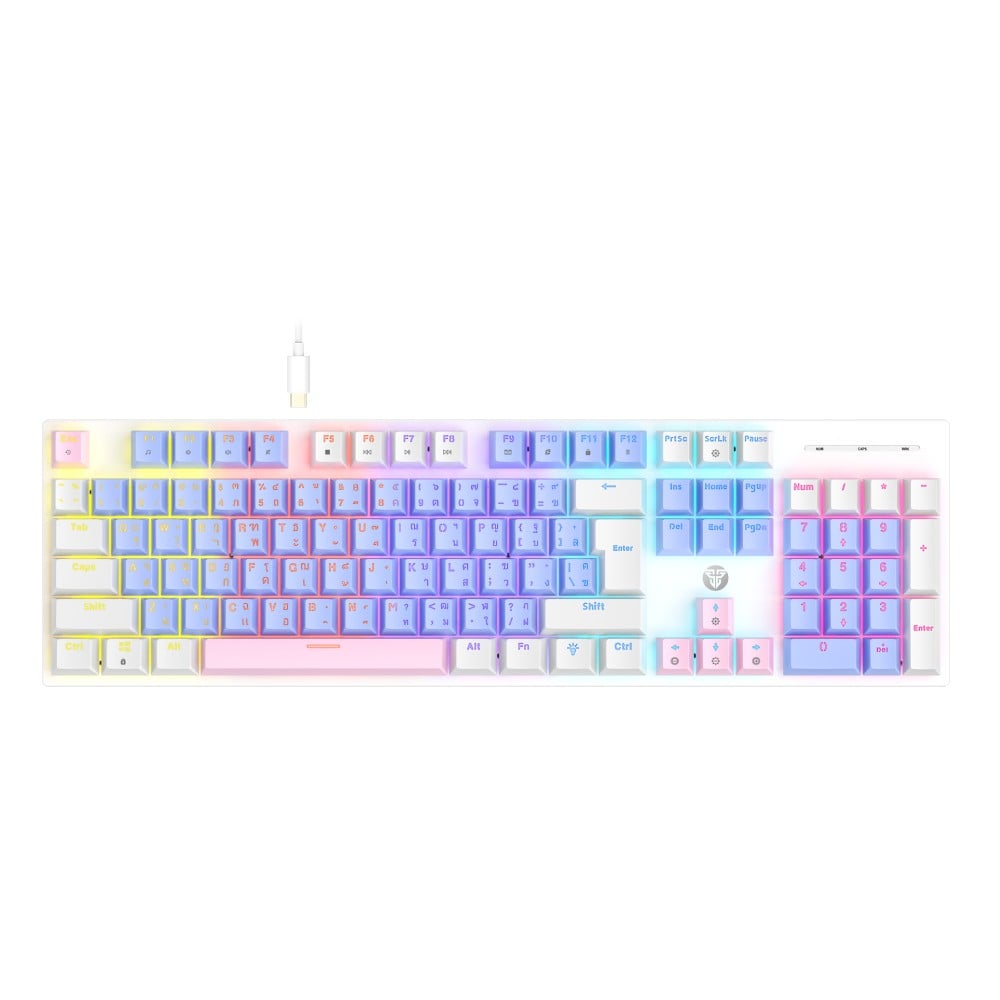 คีย์บอร์ดเกมมิ่ง Fantech Mechanical MK889 Pro Purple&White (Red Switch)