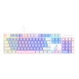 คีย์บอร์ดเกมมิ่ง Fantech Mechanical MK889 Pro Purple&White (Red Switch)