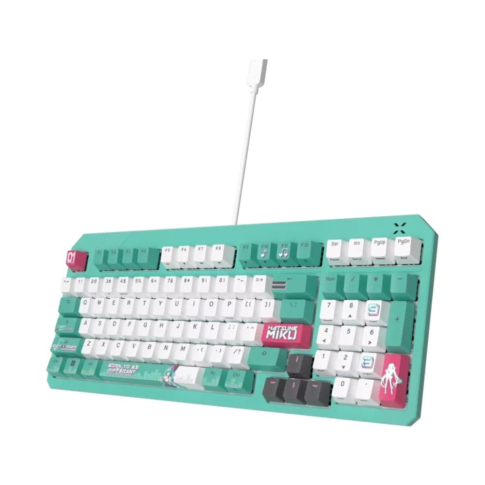 คียบอร์ดเกมมิ่ง ASUS K3 Gen II Miku Edition/RD/US/PBT Green