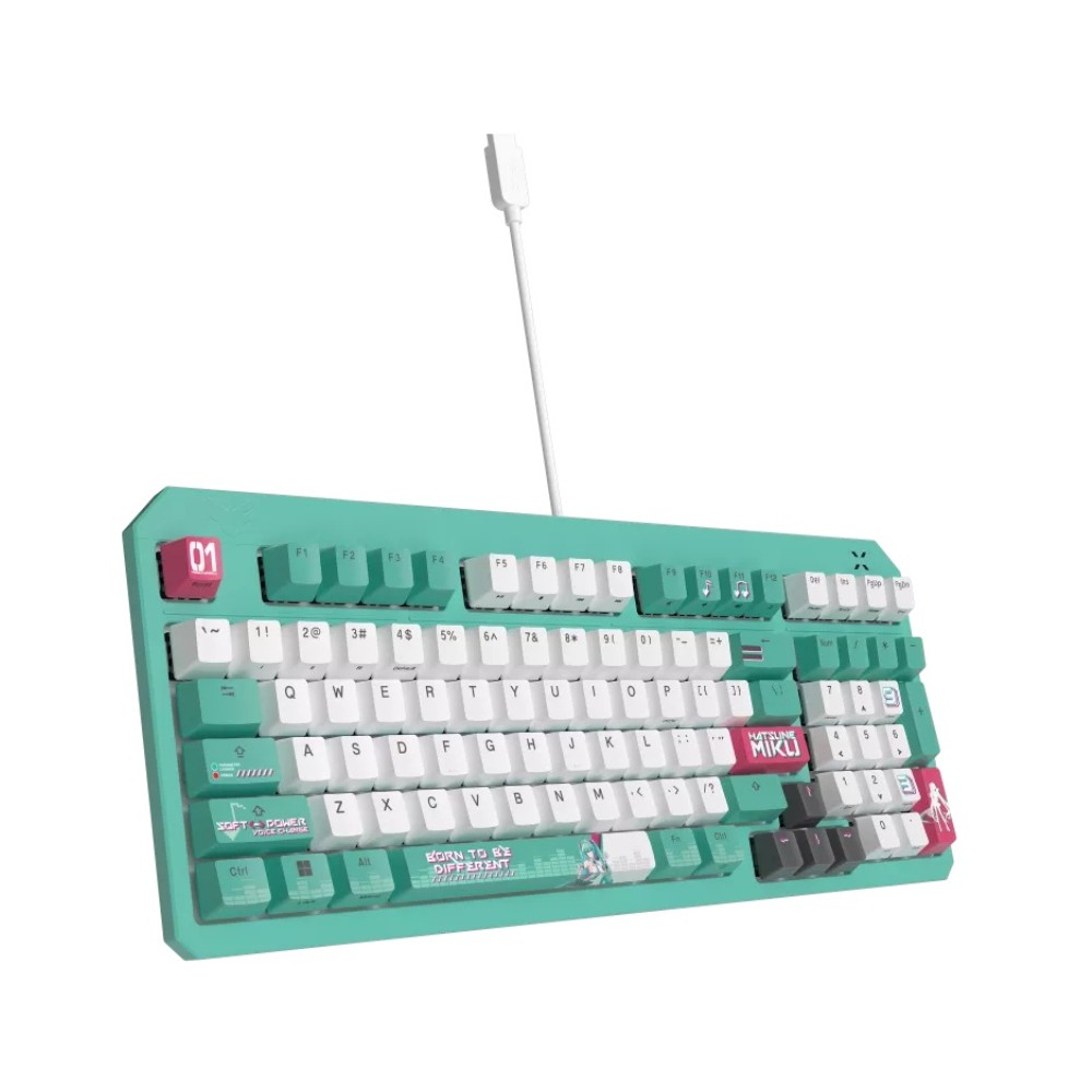 คียบอร์ดเกมมิ่ง ASUS K3 Gen II Miku Edition/RD/US/PBT Green