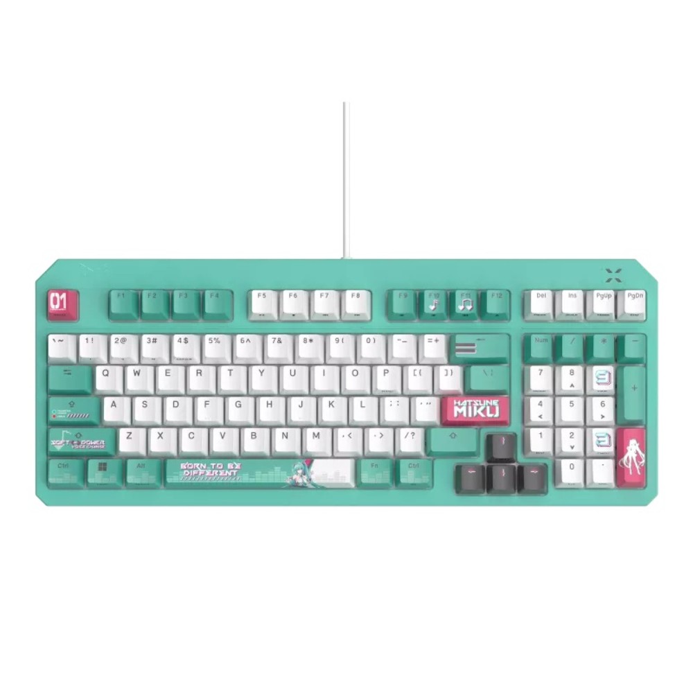 คียบอร์ดเกมมิ่ง ASUS K3 Gen II Miku Edition/RD/US/PBT Green