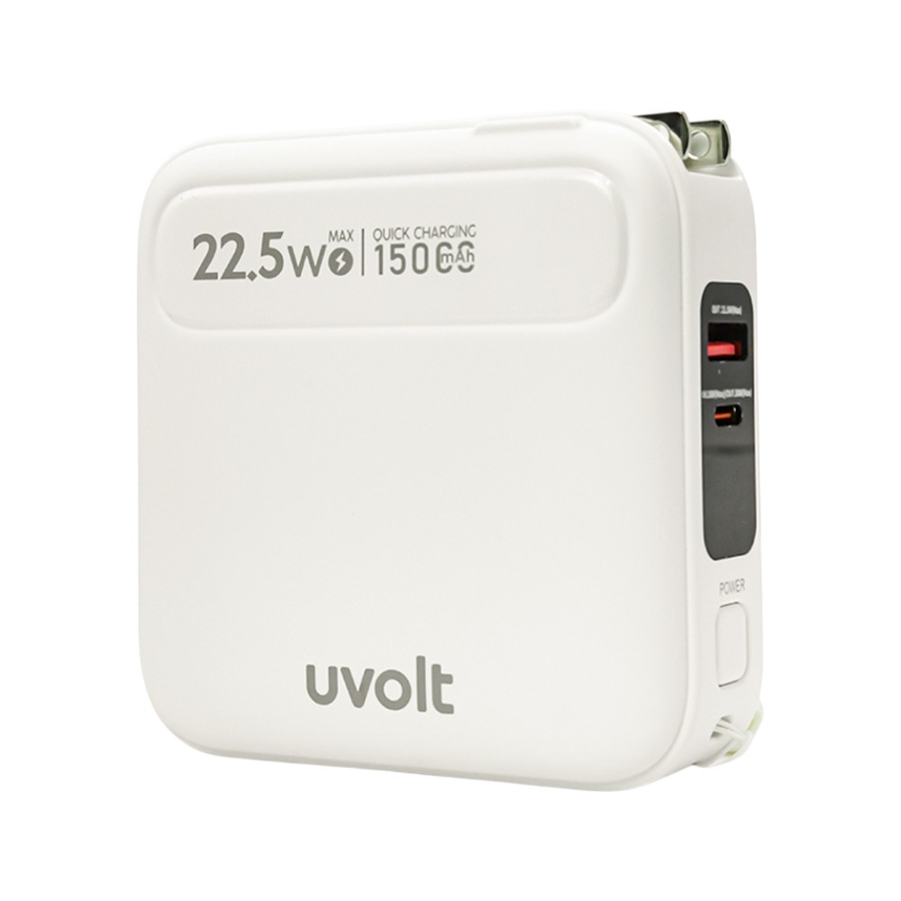 พาวเวอร์แบงค์ UVolt 15000 mAh Built-In Cable 3-in-1 22.5W UVP15AC-02 Cream (CCC)