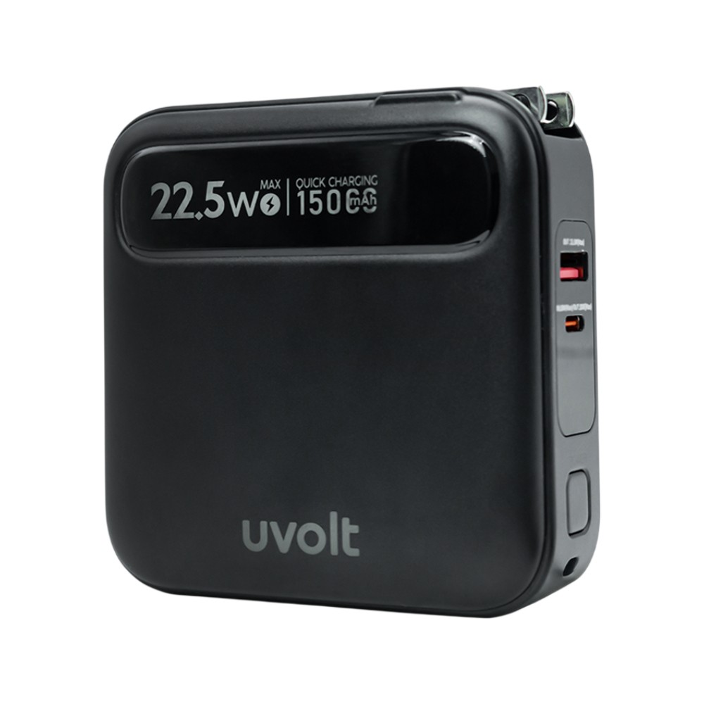 พาวเวอร์แบงค์ UVolt 15000 mAh Built-In Cable 3-in-1 22.5W UVP15AC-02 Black (CCC)