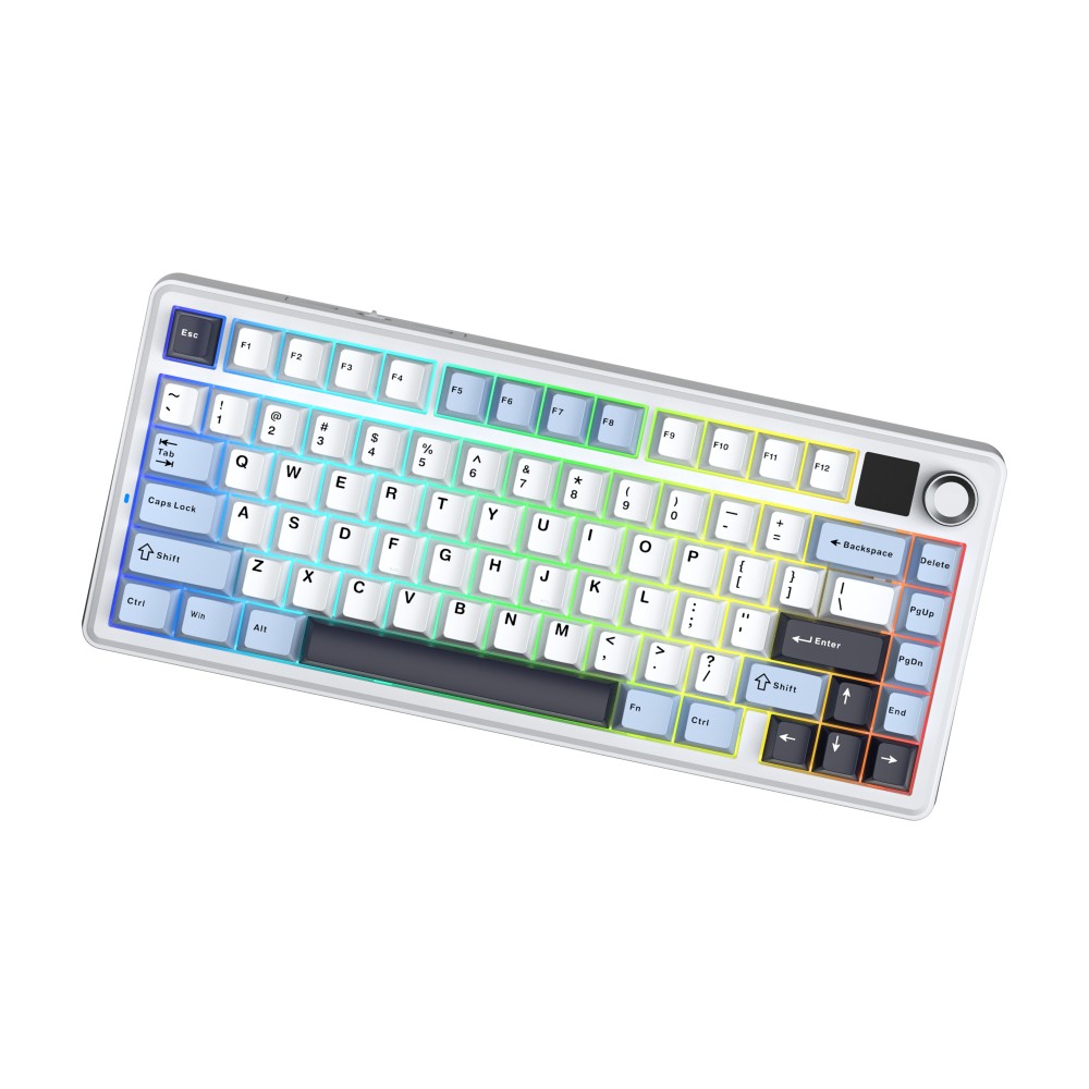 คีย์บอร์ดเกมมิ่ง AULA F75 MAX (WHITE/BLUE/BLACK PURPLE) GREEN SWITCH