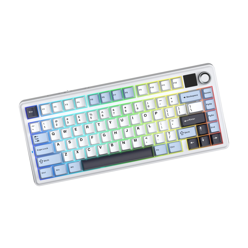 คีย์บอร์ดเกมมิ่ง AULA F75 MAX (WHITE/BLUE/BLACK PURPLE) GREEN SWITCH