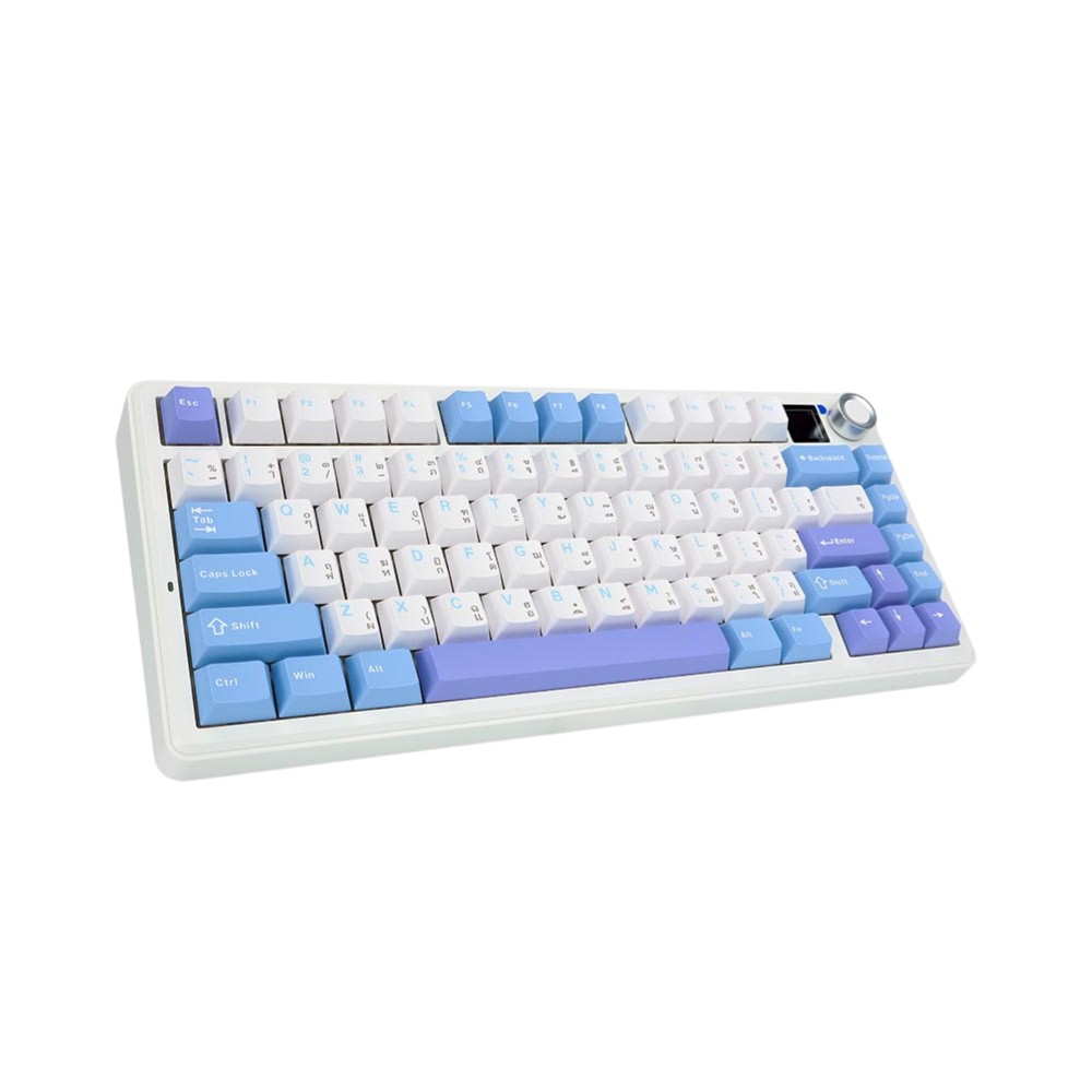 คีย์บอร์ดเกมมิ่ง AULA F75 MAX (WHITE/BLUE/PURPLE) GREEN SWITCH