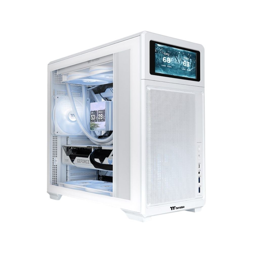เคสคอมพิวเตอร์ THERMALTAKE TR300 Snow TG Mid-Tower (CA-11M-00M6WN-00)