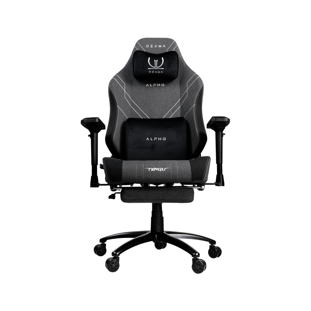 เก้าอี้เกมมิ่ง Tengu Ozama Alpha Fabric Black + Footrest