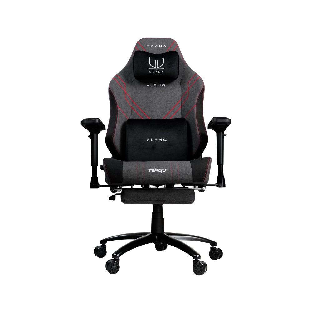 เก้าอี้เกมมิ่ง Tengu Ozama Alpha Fabric Red + Footrest