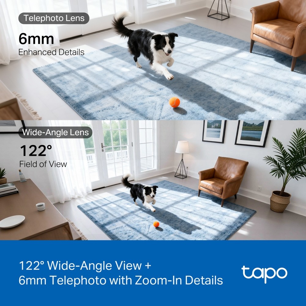 กล้องวงจรปิด TP-Link Tapo C245D Indoor/Outdoor Dual Lens Pan/Tilt (3MP+3MP)