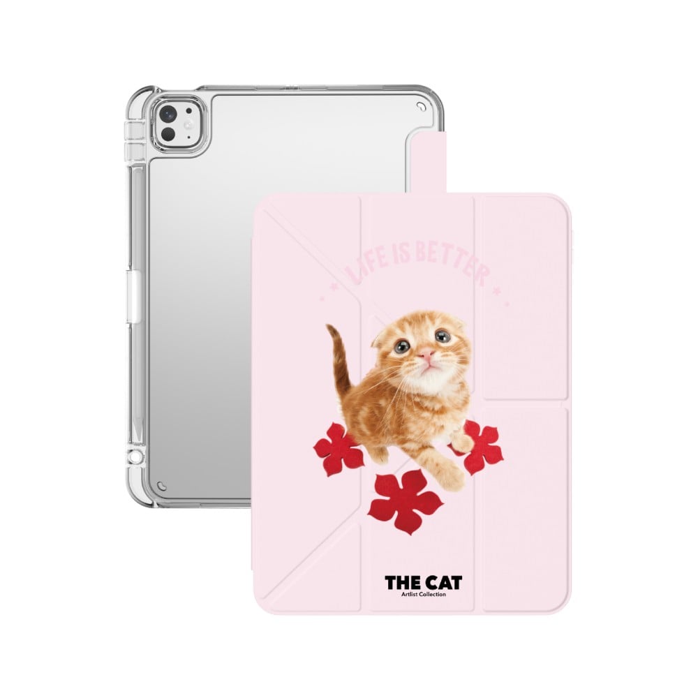 เคส Mutural iPad Air 6/7/8 11" 2026 (M2/M3/M4) THE CAT - Pink