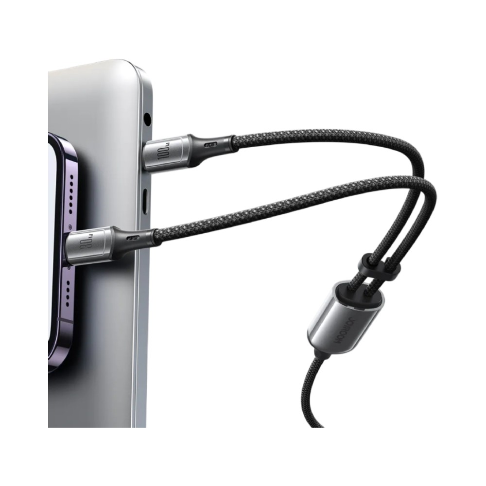 สายชาร์จ JOYROOM RapidX Series 100W 2-in-1 1.5m Dark Gray (S-A57)