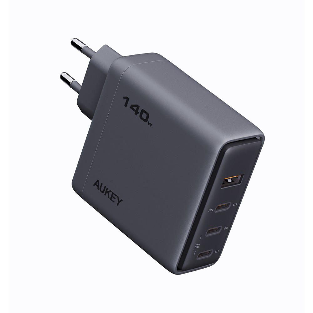 อะแดปเตอร์ AUKEY Wall USB Charger 1 USB-A / 3 USB-C Comet Mix 4 140W GaN Gray (PA-C6)
