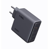 อะแดปเตอร์ AUKEY Wall USB Charger 1 USB-A / 3 USB-C Comet Mix 4 140W GaN Gray (PA-C6)