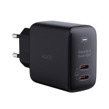 อะแดปเตอร์ AUKEY Wall USB Charger 2 USB-C Omnia II Dual 45W GaN Black (PA-B4T BK)