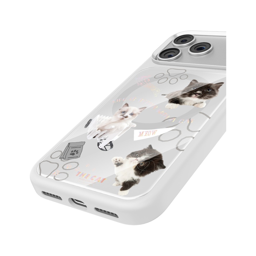 เคส Mutural iPhone 17 Pro Max THE CAT - White