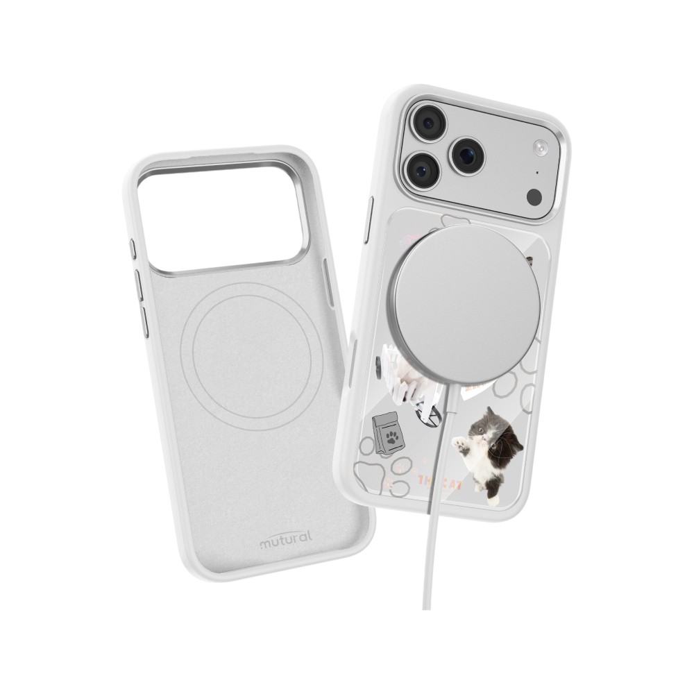 เคส Mutural iPhone 17 Pro Max THE CAT - White