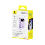 พาวเวอร์แบงค์ Baseus 10000 mAh EnerFill FC31 Display with 2 Built-in USB-C&Lightning Cables 45W Nebula Purple (CCC)