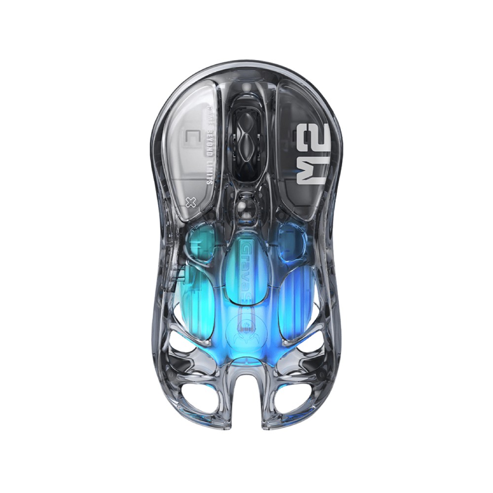 เมาส์เกมมิ่ง GravaStar Wireless Mercury M2 - Transparent Black