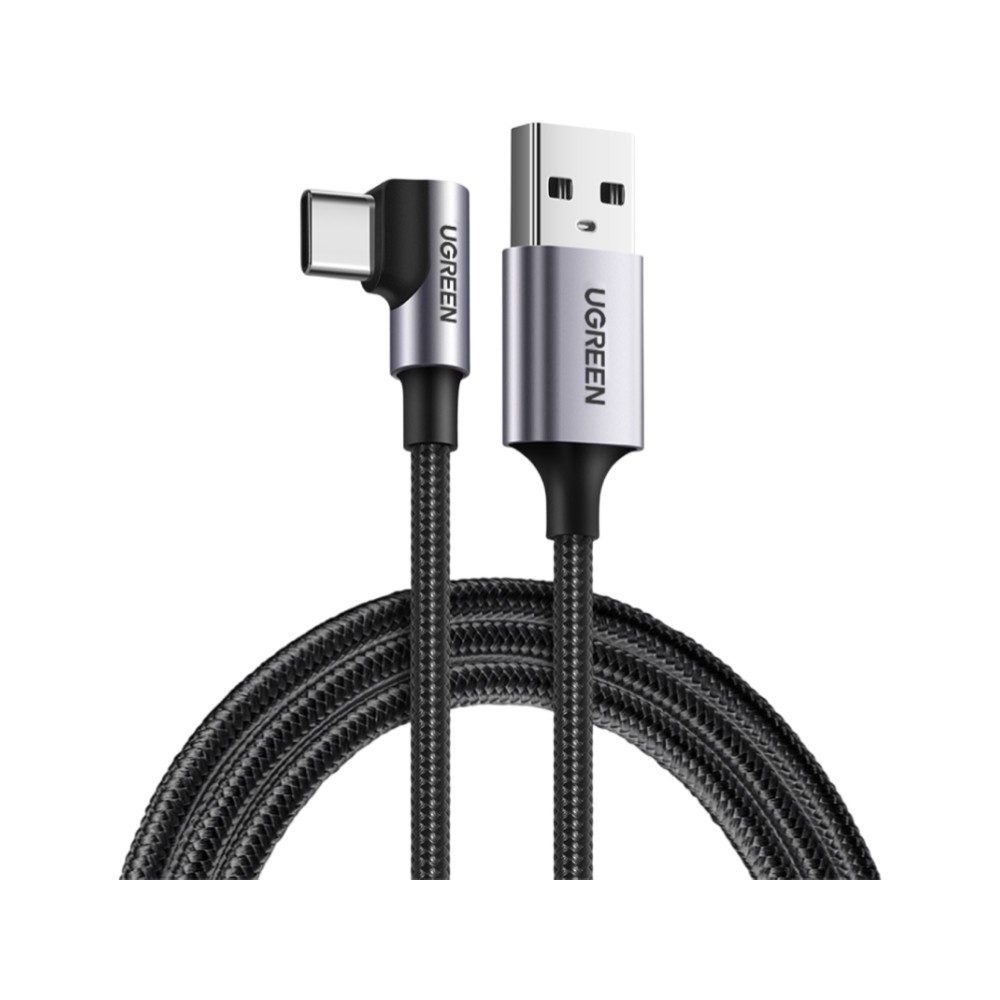 สายชาร์จ Ugreen USB-A to USB-C 90 Angled 1M. Gray (50941)