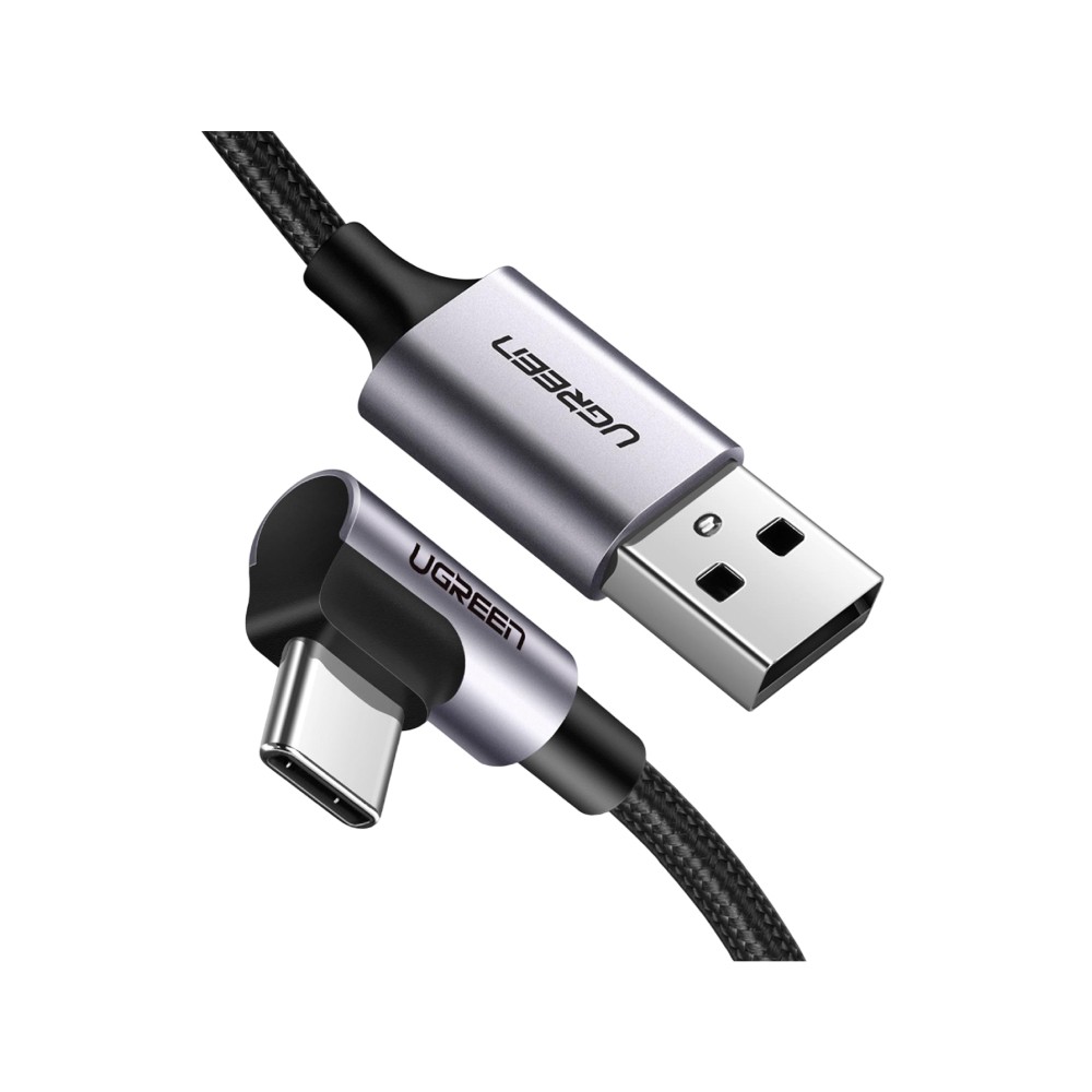สายชาร์จ Ugreen USB-A to USB-C 90 Angled 1M. Gray (50941)