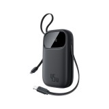 พาวเวอร์แบงค์ Baseus 10000 mAh EnerFill FC31 Display with 2 Built-in USB-C&Lightning Cables 45W Cosmic Black (CCC)