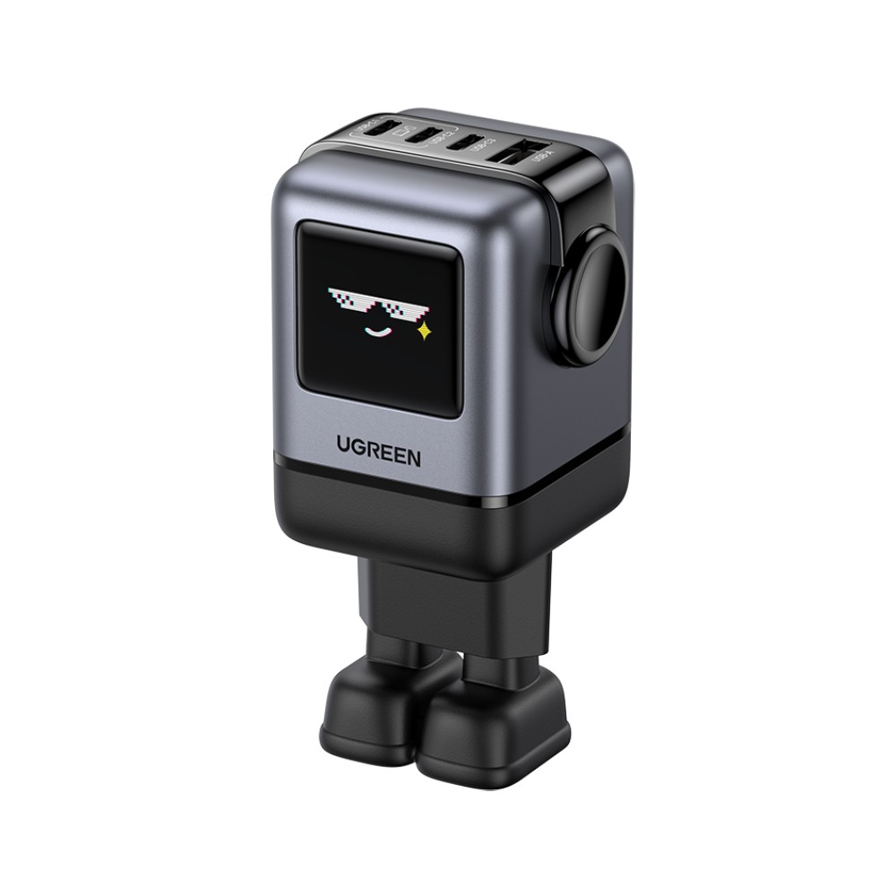 อะแดปเตอร์ Ugreen Wall USB Charger 1 USB-A / 3 USB-C (PD100W) Robot GaN Gray (65883)