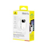 พาวเวอร์แบงค์ Baseus 10000 mAh EnerFill FC31 Display with 2 Built-in USB-C&Lightning Cables 45W Moon White (CCC)