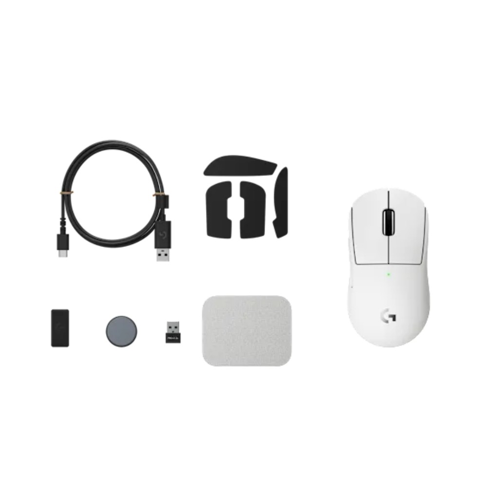 เมาส์เกมมิ่ง Logitech GPro X SUPERLIGHT 2Com-W White