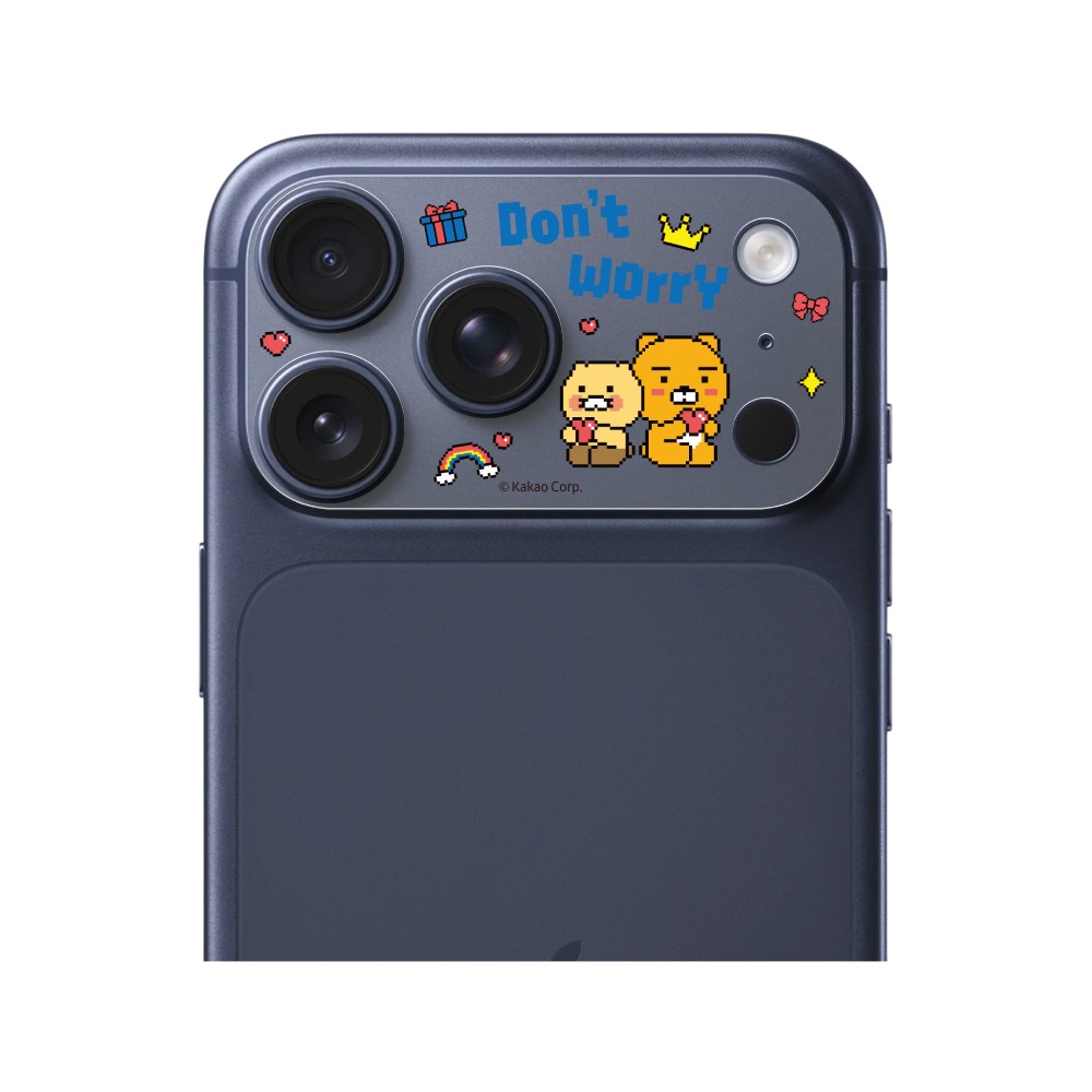 QPLUS x KAKAO Friends ฟิล์มกันรอยฐานกล้อง iPhone 17 Pro Lens Frame Matte Do not Worry