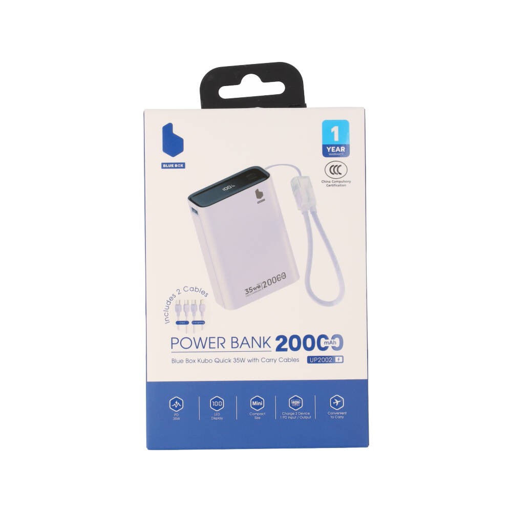 พาวเวอร์แบงค์ Blue Box Kubo Quick 20000 mAh 35W Purple (EP-P201) (CCC)