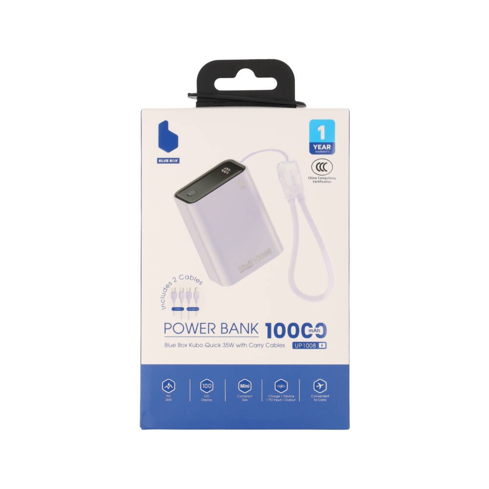 พาวเวอร์แบงค์ Blue Box Kubo Quick 10000 mAh 35W Purple (EP-P101) (CCC)