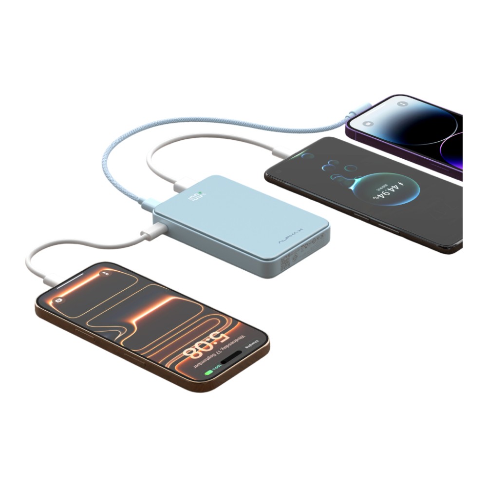 พาวเวอร์แบงค์ ALPHA 10000 mAh ALP10-37WPD XHD-G81 Light Blue (CCC)
