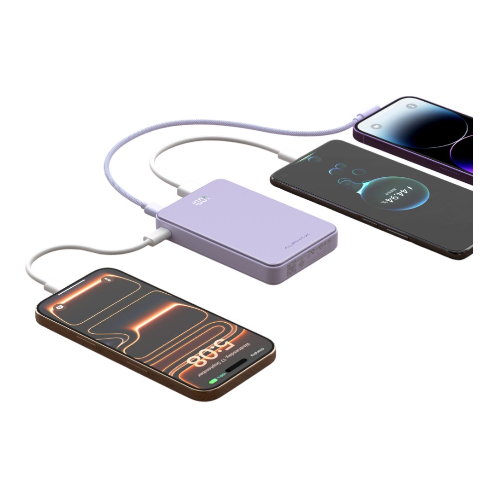 พาวเวอร์แบงค์ ALPHA 10000 mAh ALP10-37WPD XHD-G81 Purple (CCC)