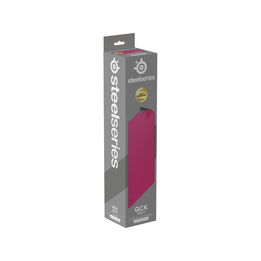 แผ่นรองเมาส์ SteelSeries Gaming Mouse Pad QcK Heavy XXL - Magenta
