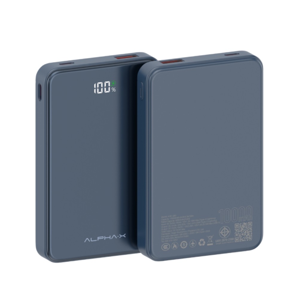 พาวเวอร์แบงค์ ALPHA 10000 mAh ALP10-38PD XHD-G82 Deep Blue CCC